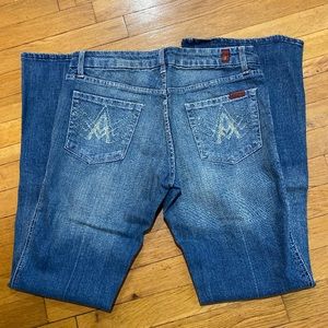 Trendy flare 7 For All Man Kind flare bottom jeans